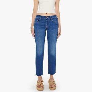 MOTHER The Slider Hover Straight Leg Jean in Coastal Colors Size 24